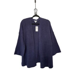Purejill J. Jill Medium Midnight Blue Super Soft Kimono Style Knit Cardigan NWT